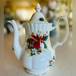 Vintage Royal Albert Poinsettia - Coffee Pot